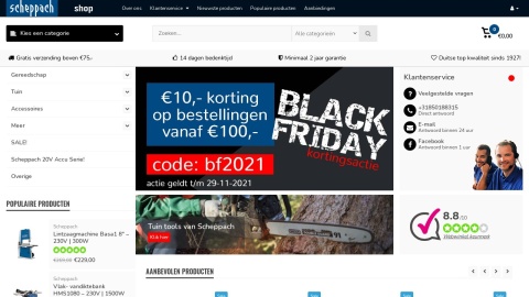 Reviews over Scheppach shop