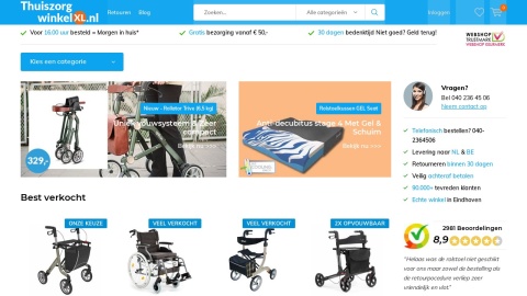 Reviews over Thuiszorgwinkelxl.nl