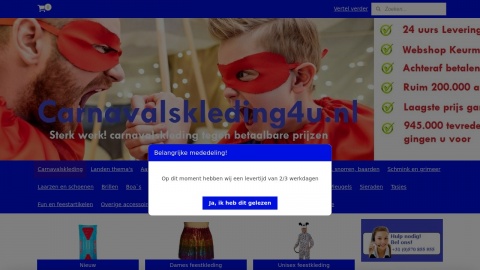 Reviews over Carnavalskleding4u